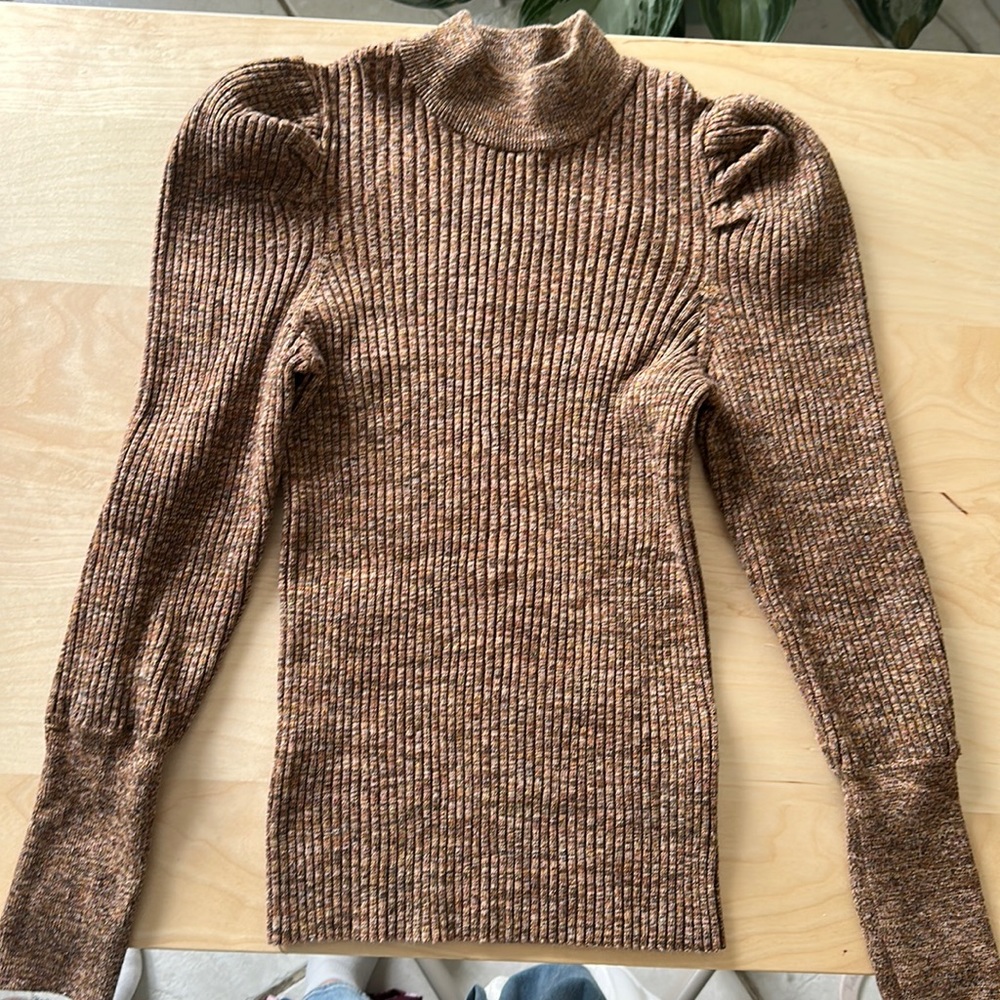 Who What Wear by Target brown puff sleeve turtleneck